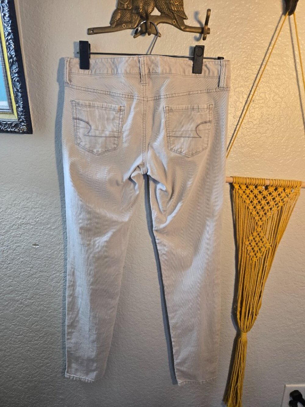 American Eagle Light Gray Corduroy Early 2000's